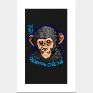 Day 28- Baby Stevie the Chimpanzee Posters and Art